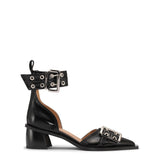 Ganni Chucky Buckle Open Cut Pumps