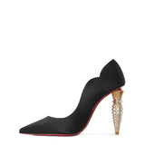Christian Louboutin Lipstrass Crêpe Crystal-Embellished Pumps