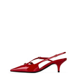 Miu Miu Brushed Leather Slingback Heels