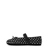 Miu Miu Studded Leather Ballerina Shoes