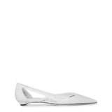 Prada Brushed Leather Cut-Out Ballerinas