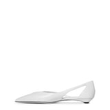 Prada Brushed Leather Cut-Out Ballerinas