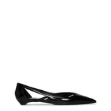 Prada Brushed Leather Cut-Out Ballerinas