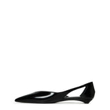 Prada Brushed Leather Cut-Out Ballerinas