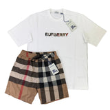 Burberry Men’s White T-shirt & Shorts Set