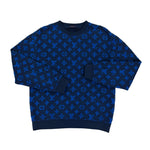 Louis Vuitton Men’s Blue Monogram Jacquard Crewneck Jumper - Small - Morely TrendsLouis Vuitton Type here:)