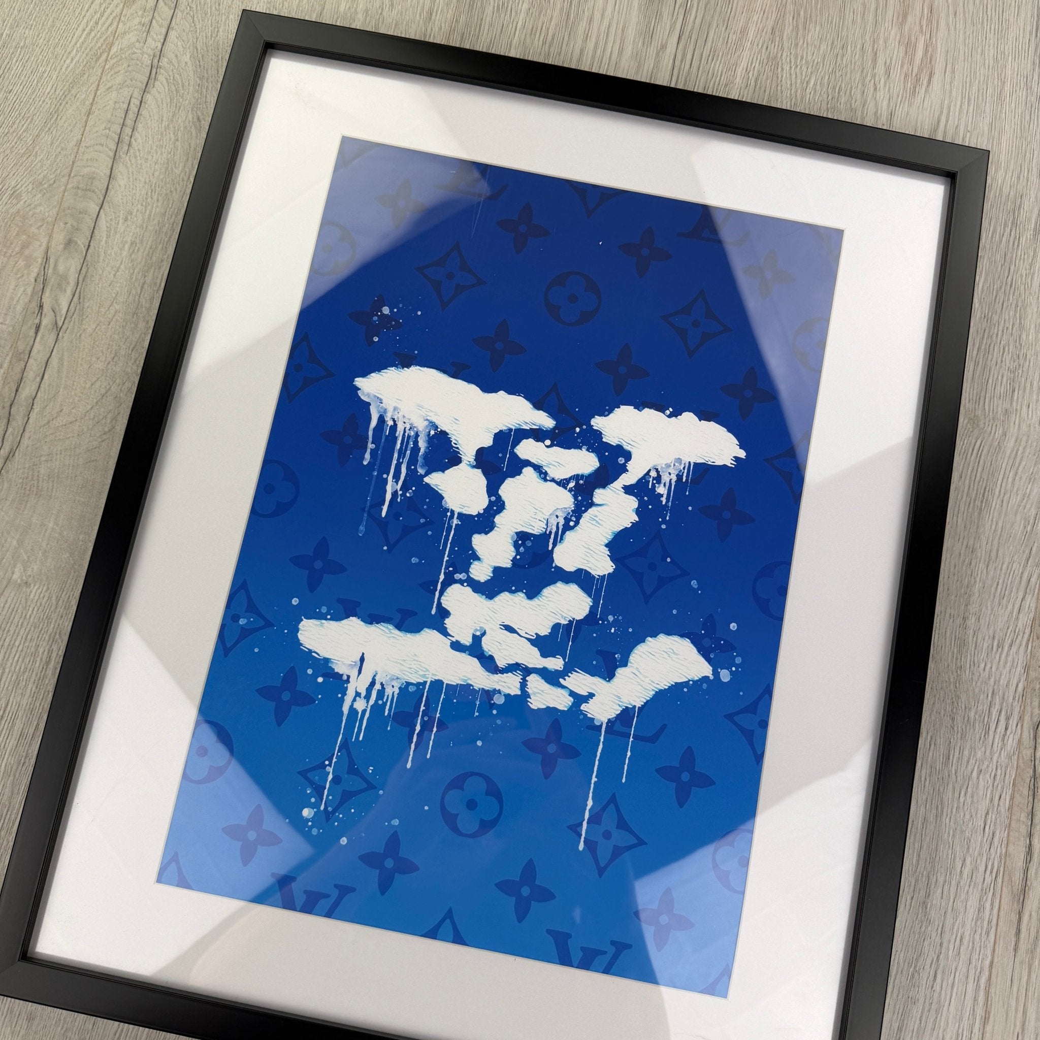 DESIGNER INSPIRED WALL ART - LV DRIPPY CLOUD - Morely TrendsWALL ART Type here:)