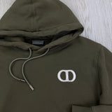 Dior Men’s Khaki Green Pullover Hoodie - XL Slim