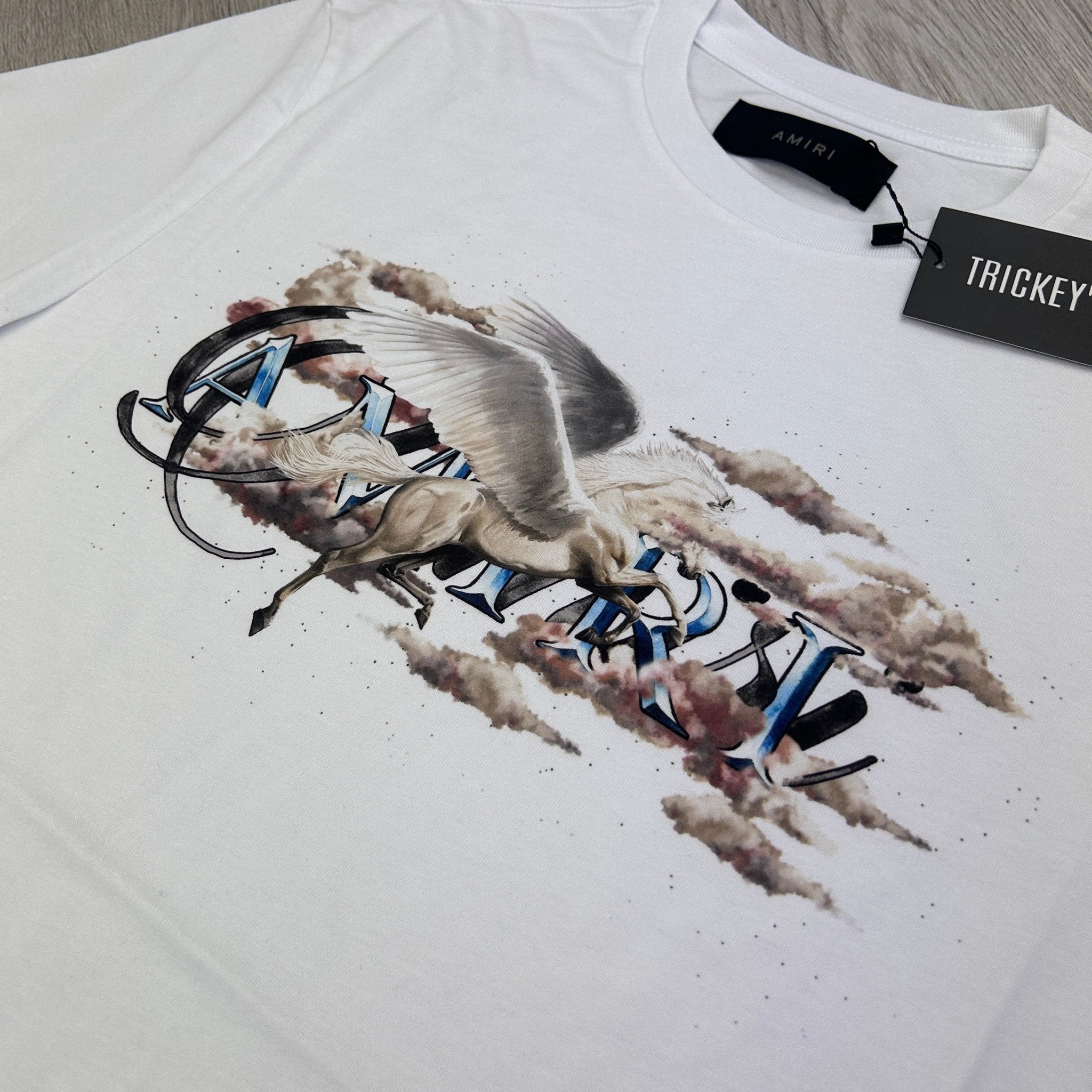 Amiri Men’s Pegasus White T-shirt - Morely TrendsAmiri Type here:)