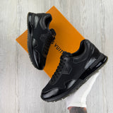 Louis Vuitton Men’s Black Monogram Leather Trainers - Uk 8 (Fit 8.5)