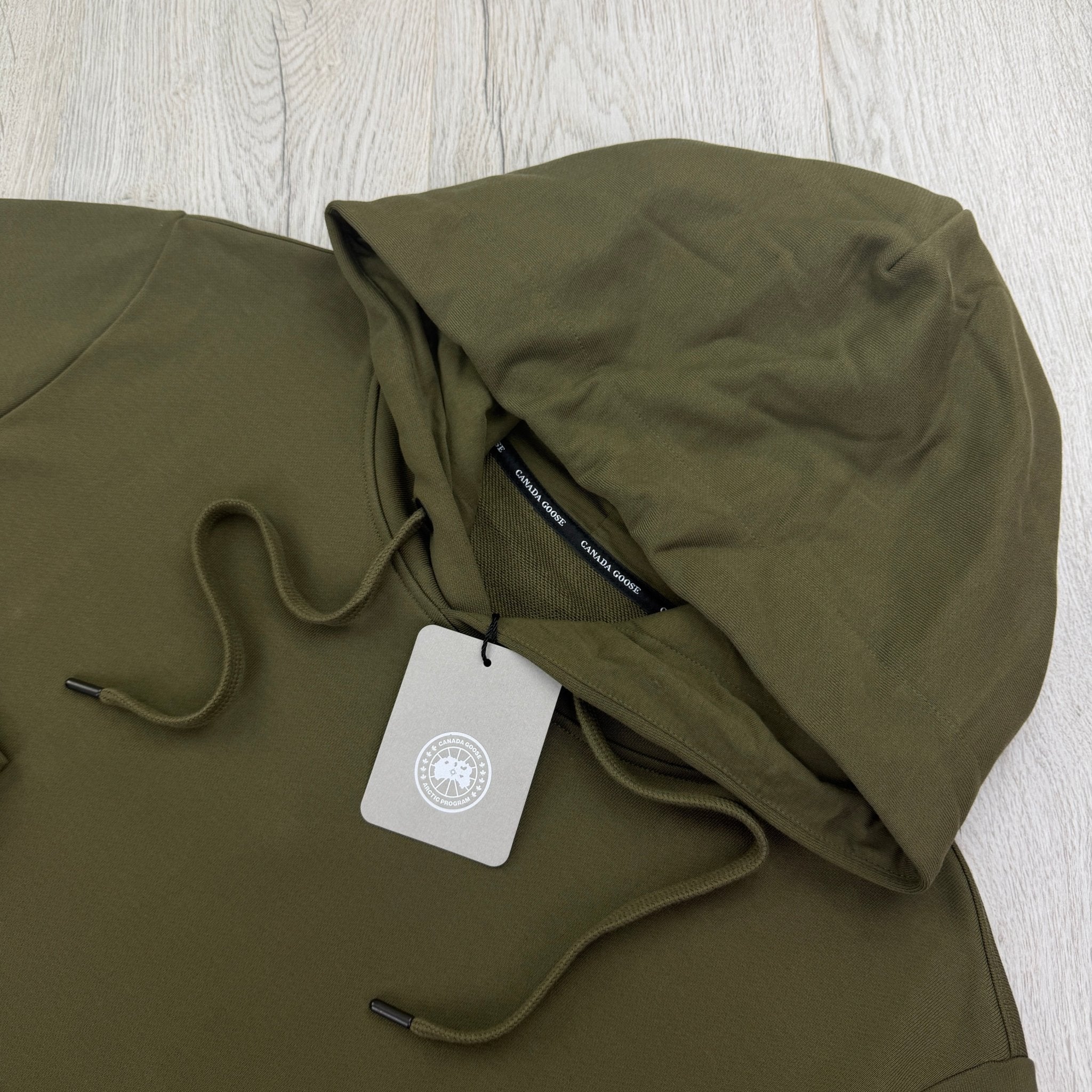 Canada Goose Men’s Black Badge Khaki Pullover Hoodie - XL - Morely TrendsCanada goose Type here:)