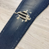 Amiri Men’s Blue MX1 Distressed Ripped Jeans