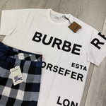 Burberry Men’s White T-shirt & Shorts Set - Morely TrendsBurberry Type here:)