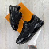 Louis Vuitton Men’s Black Monogram Leather Trainers - Uk 8 (Fit 8.5)