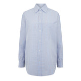 Bottega Veneta Cotton Linen Check Shirt With Bv Embroidery