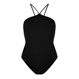 Saint Laurent Criss Cross Halterneck Swimsuit