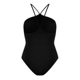 Saint Laurent Criss Cross Halterneck Swimsuit