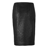 Bottega Veneta Intrecciato Leather Midi Wrap Skirt