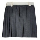 Miu Miu Slate Gray Pleated Skirt