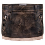 Miu Miu Sand/Black Mini Skirt