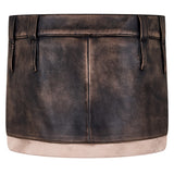 Miu Miu Sand/Black Mini Skirt