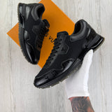Louis Vuitton Men’s Black Monogram Leather Trainers - Uk 8 (Fit 8.5)