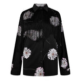 Prada Printed Poplin Shirt With Fringe Detail