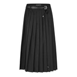 Prada Safety Pin Pleated Midi Skirt