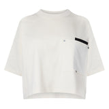 Bottega Veneta Leather Patch Cropped T-Shirt