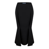 Prada Buckle Open Back Midi Skirt