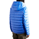 Moncler Logo-Appliquéd Quilted Shell Hooded Down Jacket - Light Blue