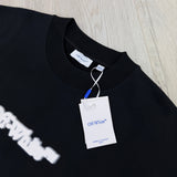 Off White Men’s Black Crewneck Jumper - Oversized Fit