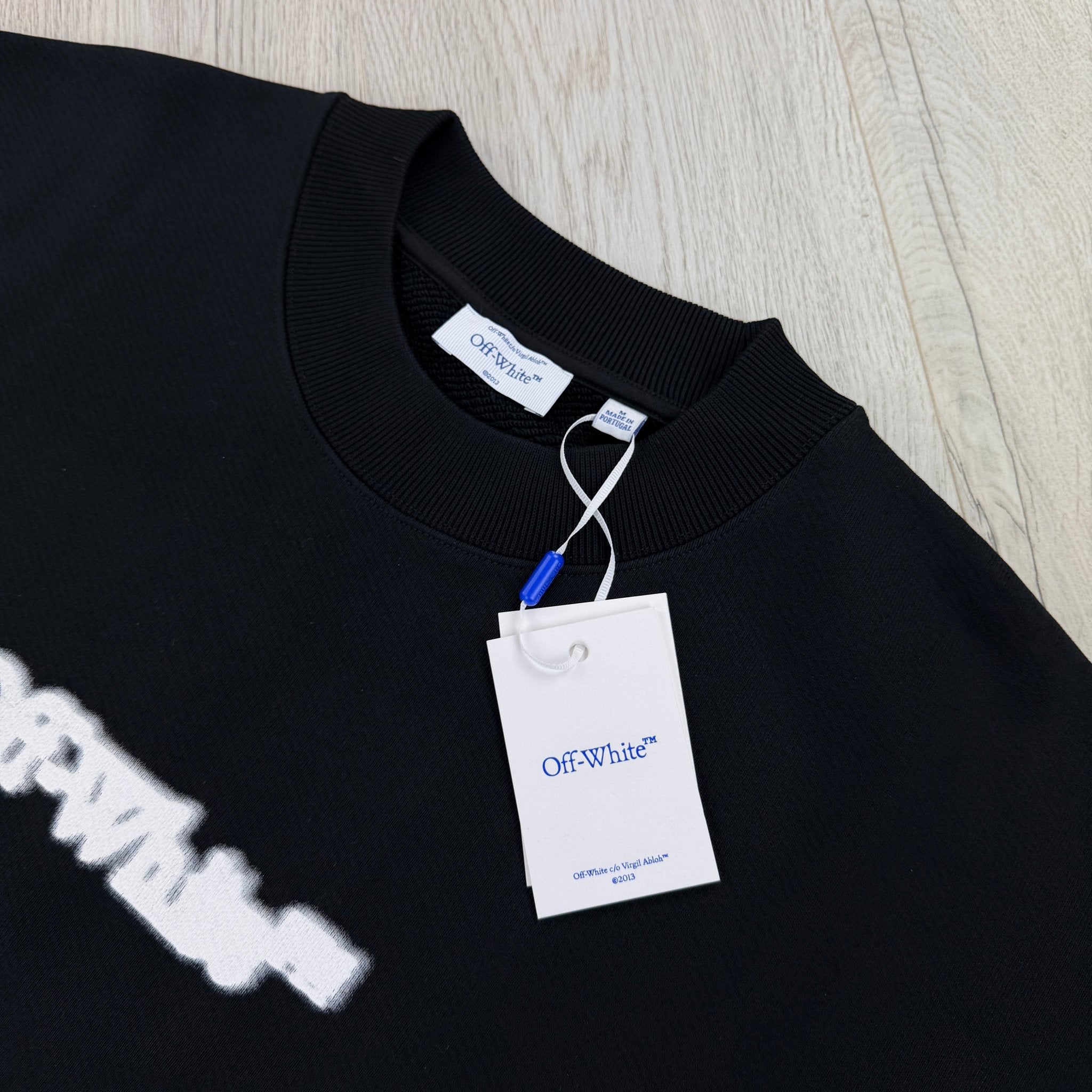 Off White Men’s Black Crewneck Jumper - Oversized Fit - Morely TrendsOff white Type here:)