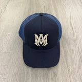 Amiri Men’s Blue Baseball Cap White Embroidered Logo