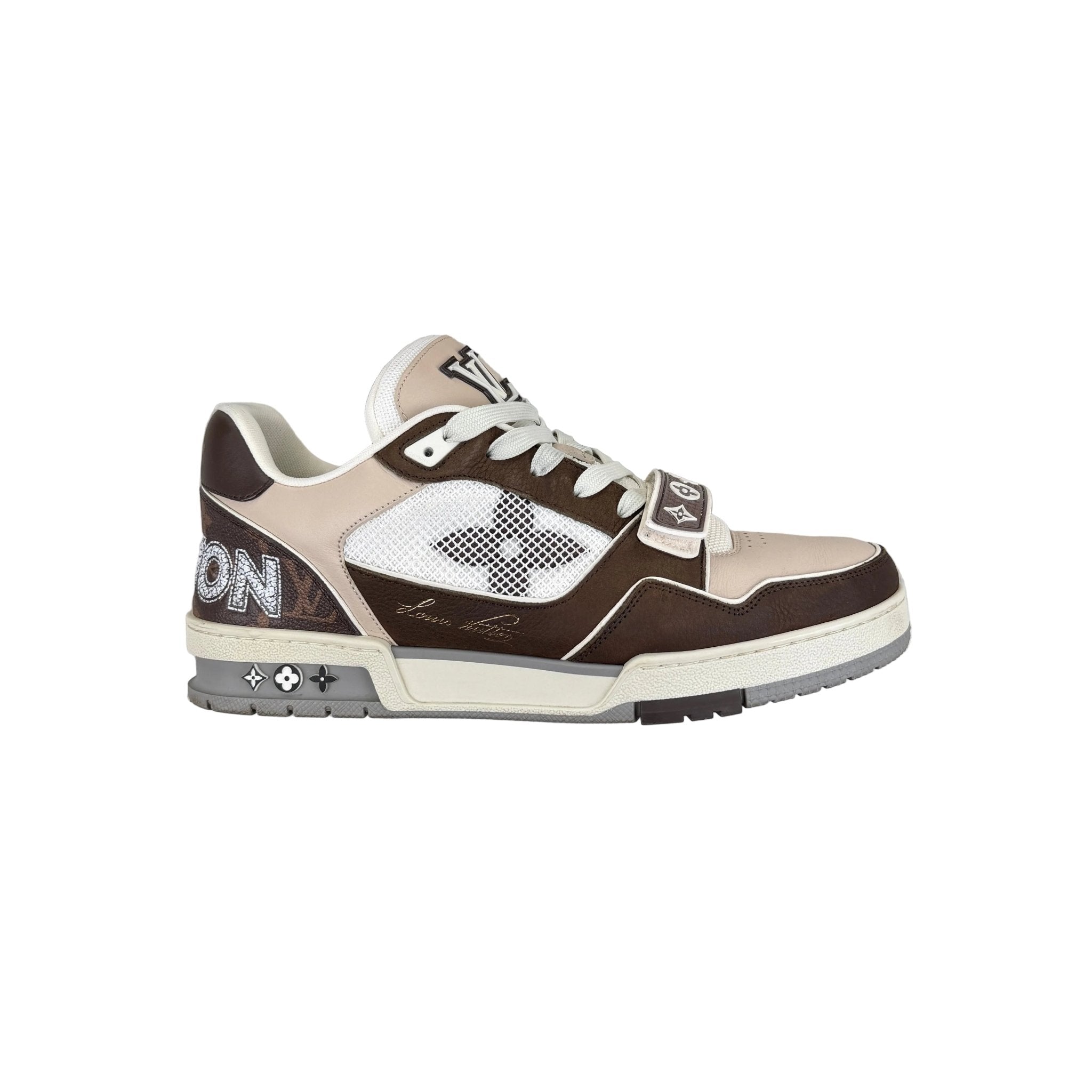 Louis Vuitton Men’s Moka Brown Monogram Flower Trainers - Uk 8 (Fit 8.5/9) - Morely TrendsLouis Vuitton Type here:)
