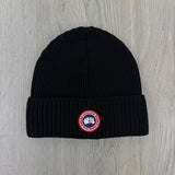 Canada Goose Men’s Black Beanie Small Badge