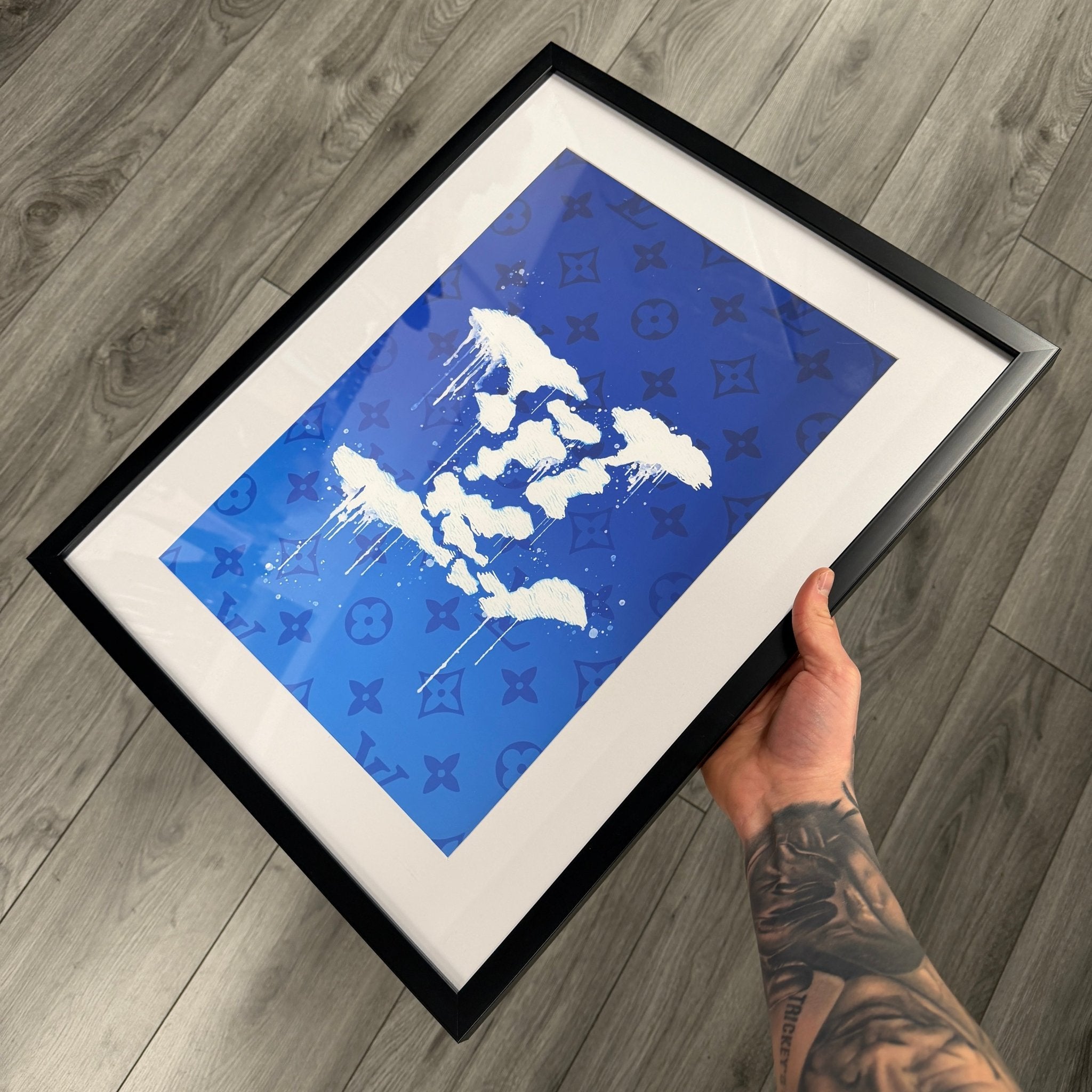 DESIGNER INSPIRED WALL ART - LV DRIPPY CLOUD - Morely TrendsWALL ART Type here:)