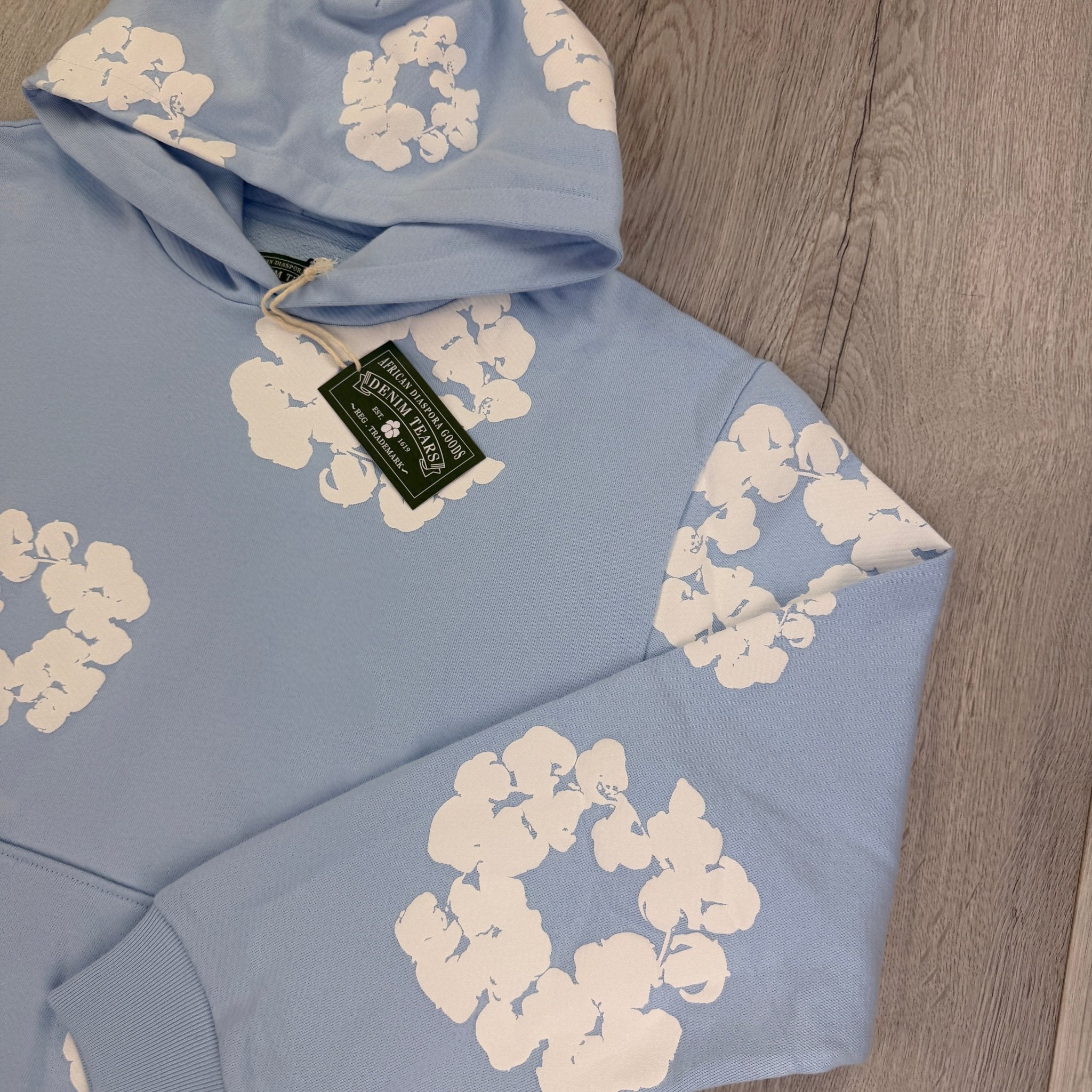 Denim Tears Baby Blue Pullover Hoodie - Morely TrendsDenim Tears Type here:)