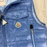 Moncler Morellet Men’s Ragot Baby Blue Hooded Gilet - Size 3