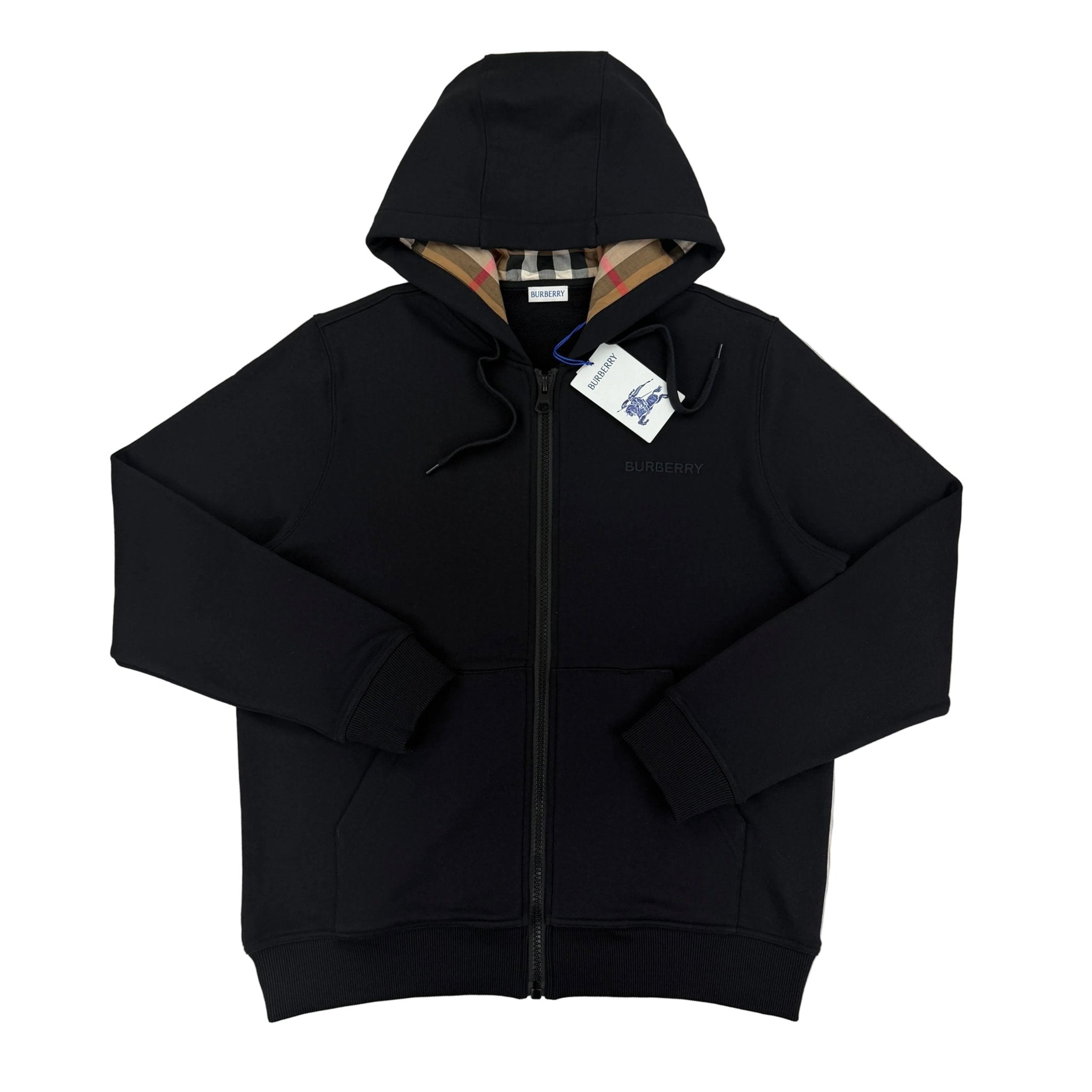 Burberry Men’s Black Zip-up Hoodie - Large - Morely TrendsBurberry Type here:)
