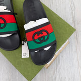 Gucci Men’s Black GG Interlocking Pool Sliders