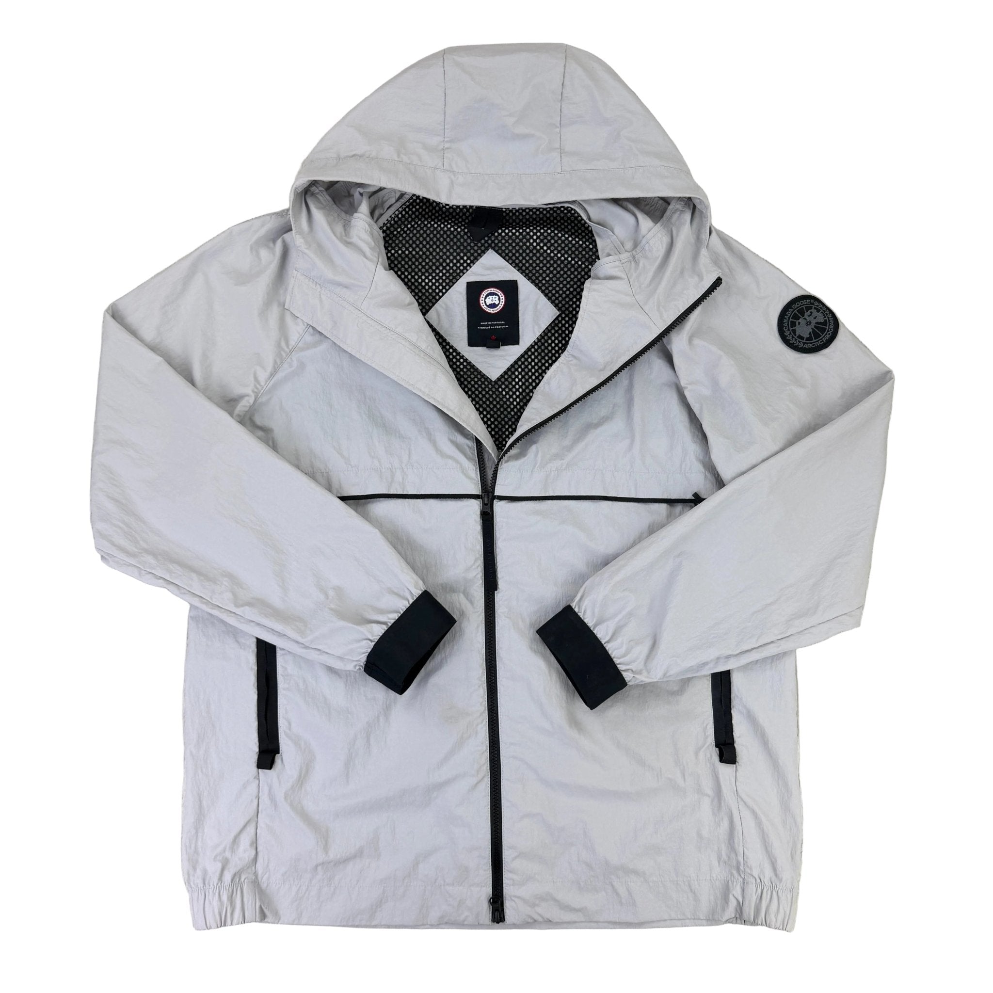 Canada Goose Men’s Light Grey Black Badge Windbreaker Jacket - XL - Morely TrendsCanada goose Type here:)