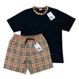 Burberry Men’s Black T-shirt & Shorts Set