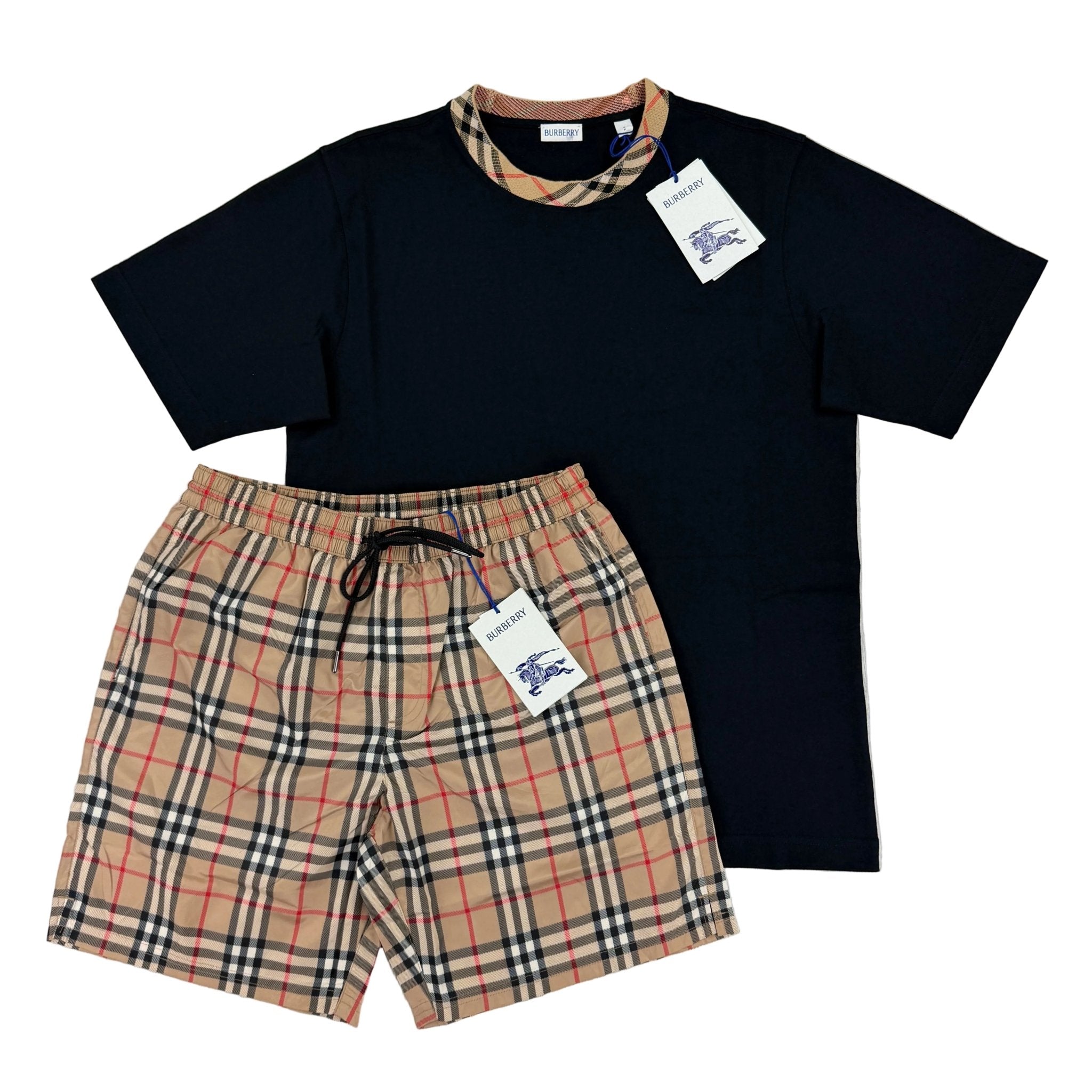Burberry Men’s Black T-shirt & Shorts Set - Morely TrendsBurberry Type here:)