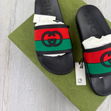 Gucci Men’s Black GG Interlocking Pool Sliders