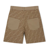 Fendi Ff Logo Chambray Shorts
