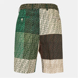 Fendi Patchwork Pattern Bermuda Shorts