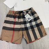 Burberry Men’s White T-shirt & Shorts Set