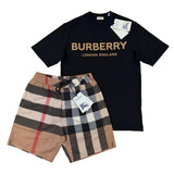 Burberry Men’s Black T-shirt & Shorts Set