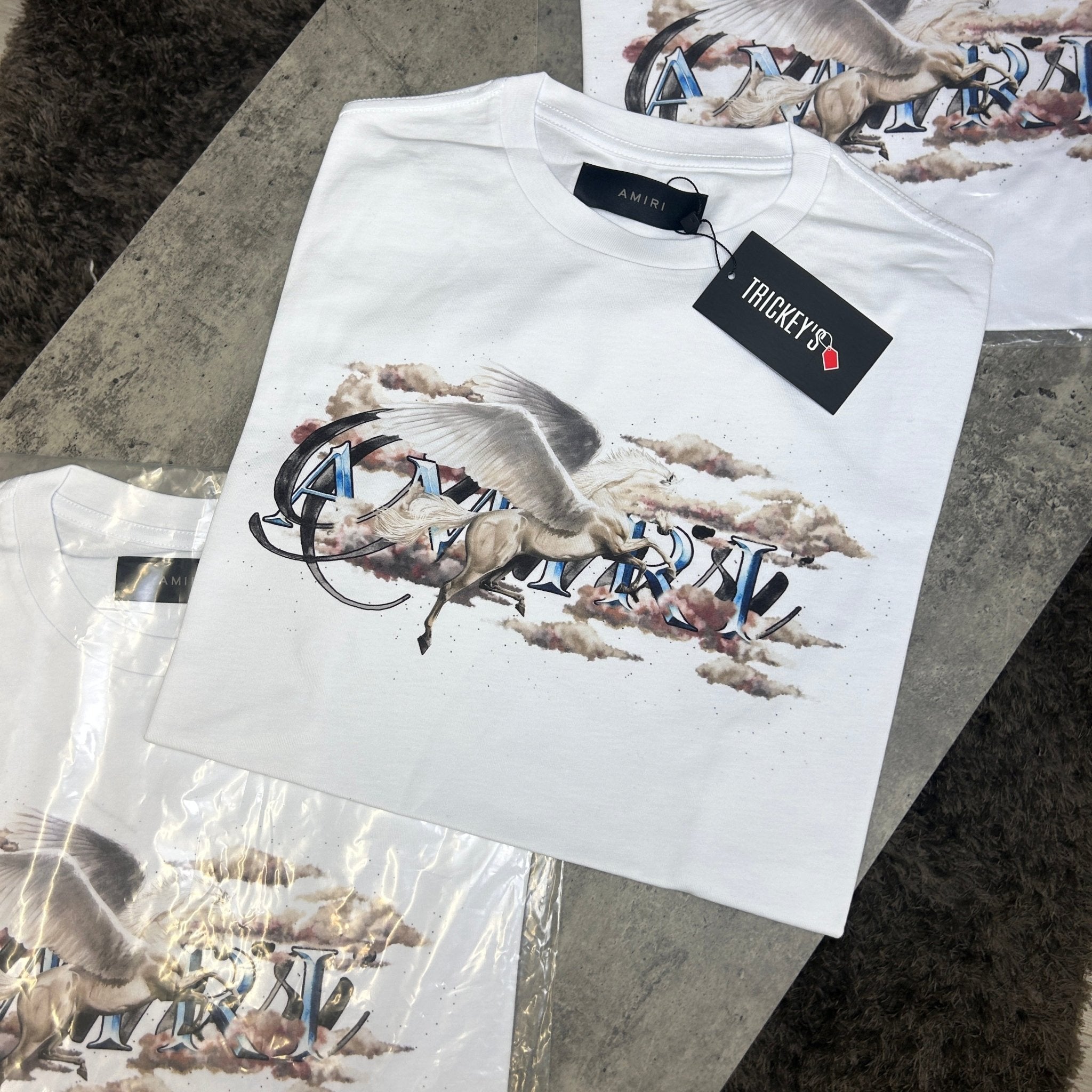 Amiri Men’s Pegasus White T-shirt - Morely TrendsAmiri Type here:)